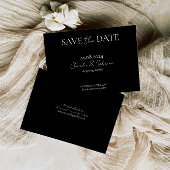 Elegant Gothic Black Save the Date Uitnodiging