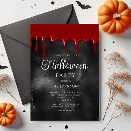 Elegant Gothic Bloed dat drupt Halloween Kaart