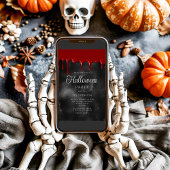 Elegant Gothic Bloed dat drupt Halloween Kaart