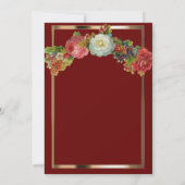 Elegant Gothic  bloemen, behalve de datum Kaart (Achterkant)