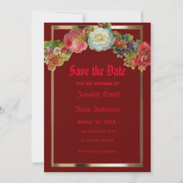 Elegant Gothic  bloemen, behalve de datum Kaart