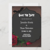 Elegant Gothic bruiloft behalve de datum Uitnodigi Kaart (Voorkant)