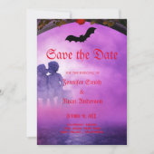 Elegant Gothic bruiloft behalve de datum Uitnodigi Kaart (Voorkant)