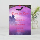 Elegant Gothic bruiloft behalve de datum Uitnodigi Kaart (Staand voorkant)