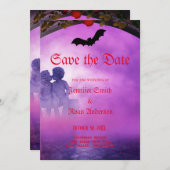 Elegant Gothic bruiloft behalve de datum Uitnodigi Kaart (Voorkant / Achterkant)