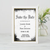 Elegant Gothic bruiloft behalve de datum Uitnodigi Kaart (Staand voorkant)