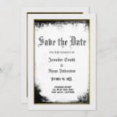 Elegant Gothic bruiloft behalve de datum Uitnodigi Kaart (Voorkant / Achterkant)