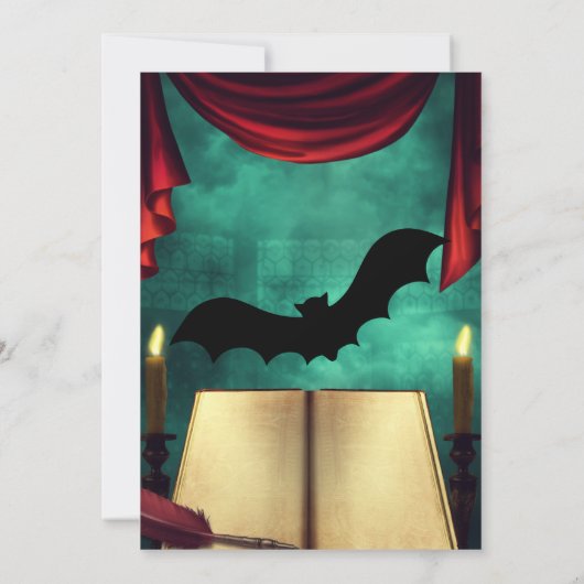 Elegant Gothic bruiloft behalve de datum Uitnodigi Kaart (Achterkant)