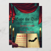 Elegant Gothic bruiloft behalve de datum Uitnodigi Kaart (Voorkant / Achterkant)