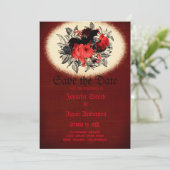 Elegant Gothic bruiloft behalve de datum Uitnodigi Kaart (Staand voorkant)