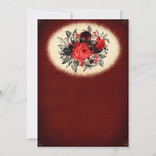 Elegant Gothic bruiloft behalve de datum Uitnodigi Kaart (Achterkant)