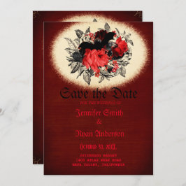 Elegant Gothic bruiloft behalve de datum Uitnodigi Kaart