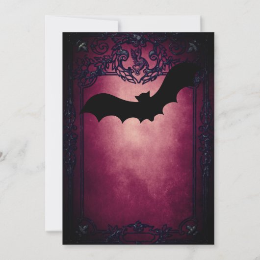 Elegant Gothic bruiloft behalve de datum Uitnodigi Kaart (Achterkant)