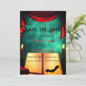 Elegant Gothic bruiloft behalve de datum Uitnodigi Kaart (Staand voorkant)