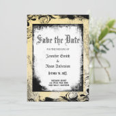 Elegant Gothic bruiloft behalve de datum Uitnodigi Kaart (Staand voorkant)