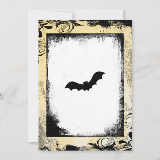 Elegant Gothic bruiloft behalve de datum Uitnodigi Kaart (Achterkant)