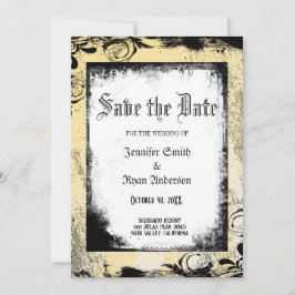 Elegant Gothic bruiloft behalve de datum Uitnodigi Kaart