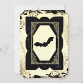 Elegant Gothic bruiloft behalve de datum Uitnodigi Kaart (Achterkant)