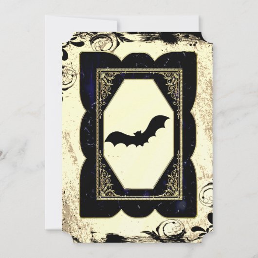 Elegant Gothic bruiloft behalve de datum Uitnodigi Kaart (Achterkant)