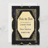 Elegant Gothic bruiloft behalve de datum Uitnodigi Kaart (Voorkant)