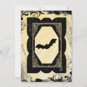 Elegant Gothic bruiloft behalve de datum Uitnodigi Kaart (Achterkant)