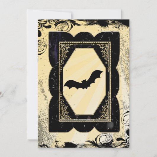 Elegant Gothic bruiloft behalve de datum Uitnodigi Kaart (Achterkant)