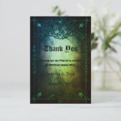 Elegant Gothic bruiloft Hartelijk dank Bedankkaart (Staand voorkant)