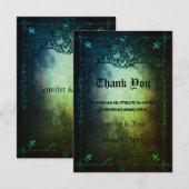 Elegant Gothic bruiloft Hartelijk dank Bedankkaart (Voorkant / Achterkant)