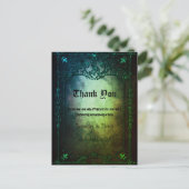 Elegant Gothic bruiloft Hartelijk dank Briefkaart (Staand voorkant)