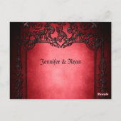 Elegant Gothic bruiloft Hartelijk dank Briefkaart (Achterkant)