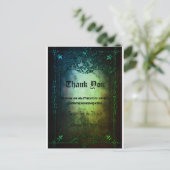 Elegant Gothic bruiloft Hartelijk dank Briefkaart (Staand voorkant)