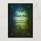 Elegant Gothic bruiloft Hartelijk dank Briefkaart (Voorkant)