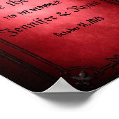 Elegant Gothic bruiloft met uitzondering van de da Poster (Hoek)