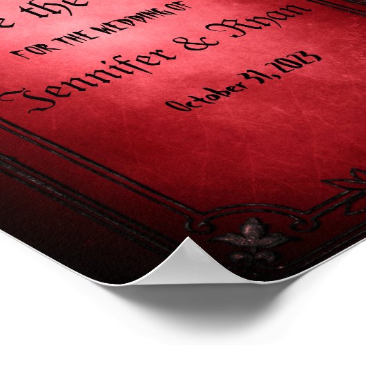 Elegant Gothic bruiloft met uitzondering van de da Poster (Hoek)