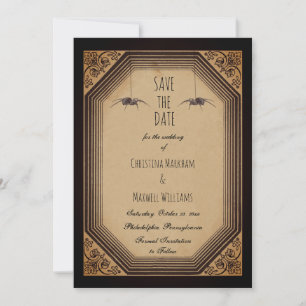 Elegant gothic Deco Lijst Cornices Save the Date