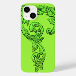 Elegant Gothic Design in Green iPhone 7 Hoesje