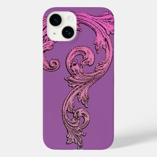 Elegant Gothic Design in Paars iPhone 7 Hoesje (Achterkant)