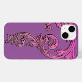 Elegant Gothic Design in Paarse iPhone 6 Hoesje (Achterkant (horizontaal))