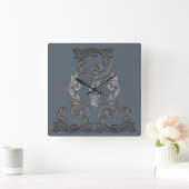 Elegant  Gothic design Vierkante Klok (Huis)
