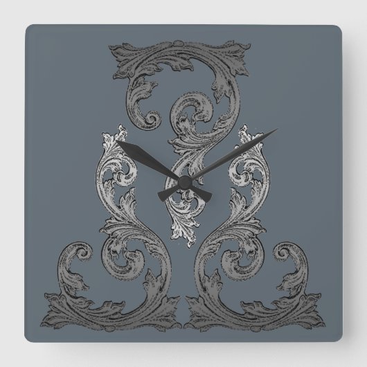 Elegant  Gothic design Vierkante Klok (Voorkant)