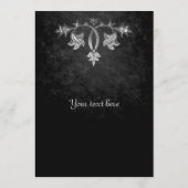 Elegant gothic donker romance bruiloft programma programmakaart (Achterkant)