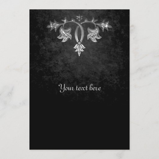 Elegant gothic donker romance bruiloft programma programmakaart (Achterkant)