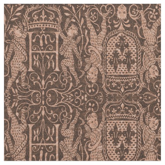 Elegant Gothic Fleur de Lys Chateau Style Stof (Close Up)