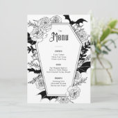 Elegant Gothic Floral Wedding Menu (Staand voorkant)