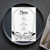Elegant Gothic Floral Wedding Menu