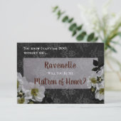 Elegant Gothic Glam Aanvraag Kaart (Staand voorkant)