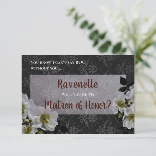 Elegant Gothic Glam Aanvraag Kaart (Staand voorkant)