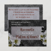 Elegant Gothic Glam Aanvraag Kaart (Voorkant / Achterkant)