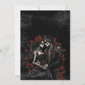Elegant gothic halloween bruiloft Uitnodiging (Achterkant)