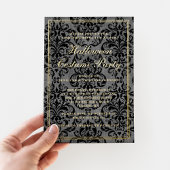 Elegant Gothic Halloween Costume Party Folie Uitnodiging